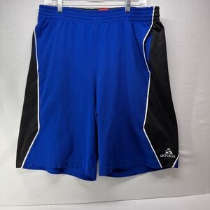 Adidas Men's Royal Blue and Black Sports Shorts